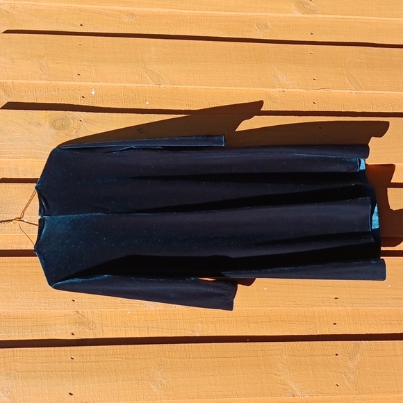 Betsey Johnson Green velvet dress Peter Pan neckline jewel collar Small - Picture 3 of 8